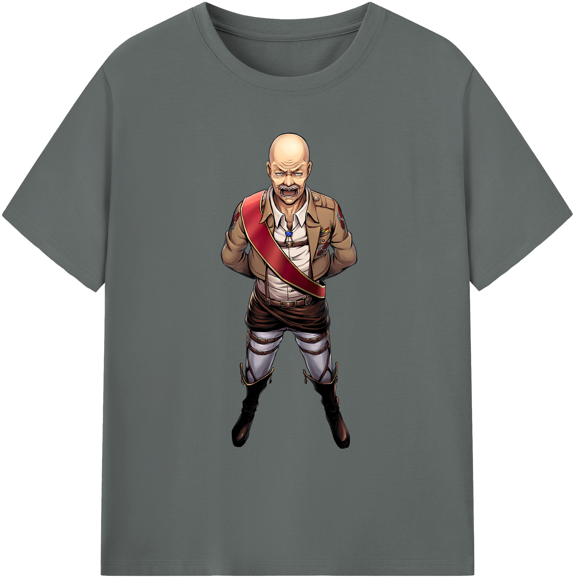 （画像用） 進撃の巨人 ドット·ピクシス Attack on Titan Dot Pixis 綿100％ メンズ半袖Tシャツ｜肌触りやわらか＆通気性